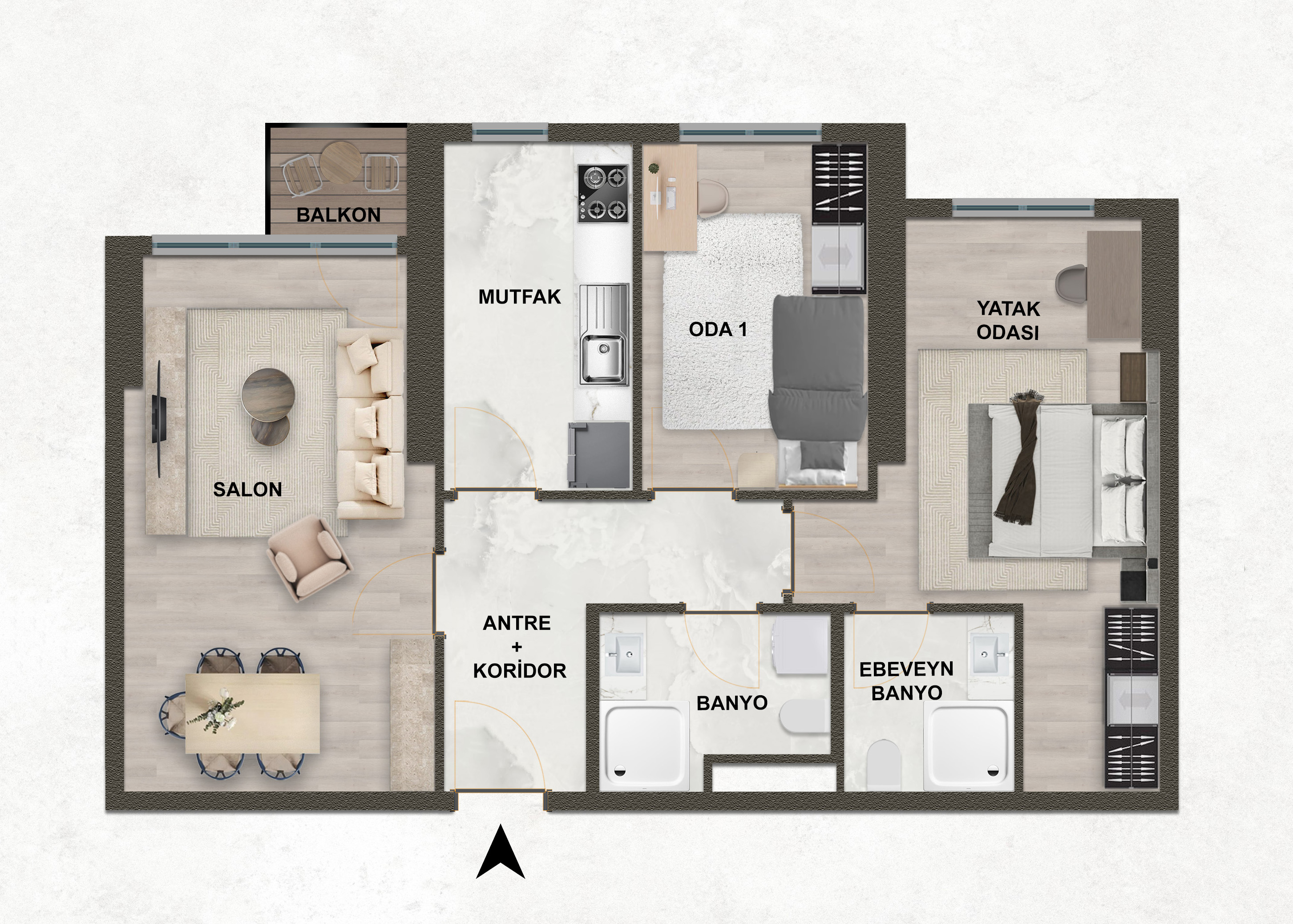 2+1 Ev Tasarım Paketi için medya