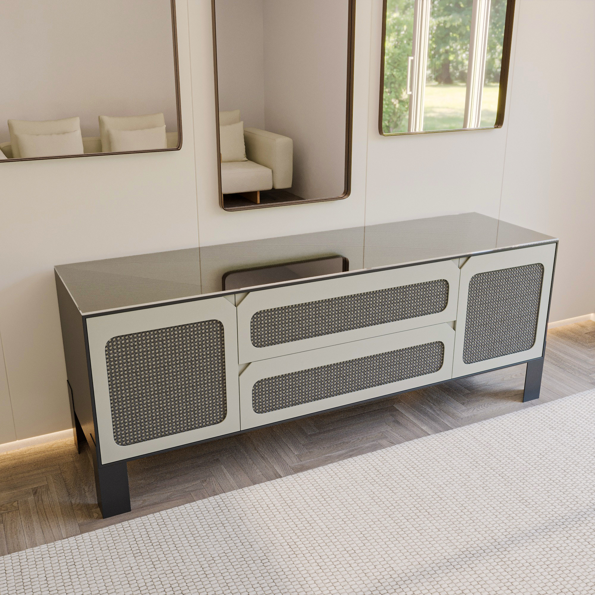 Wicker Dining Console