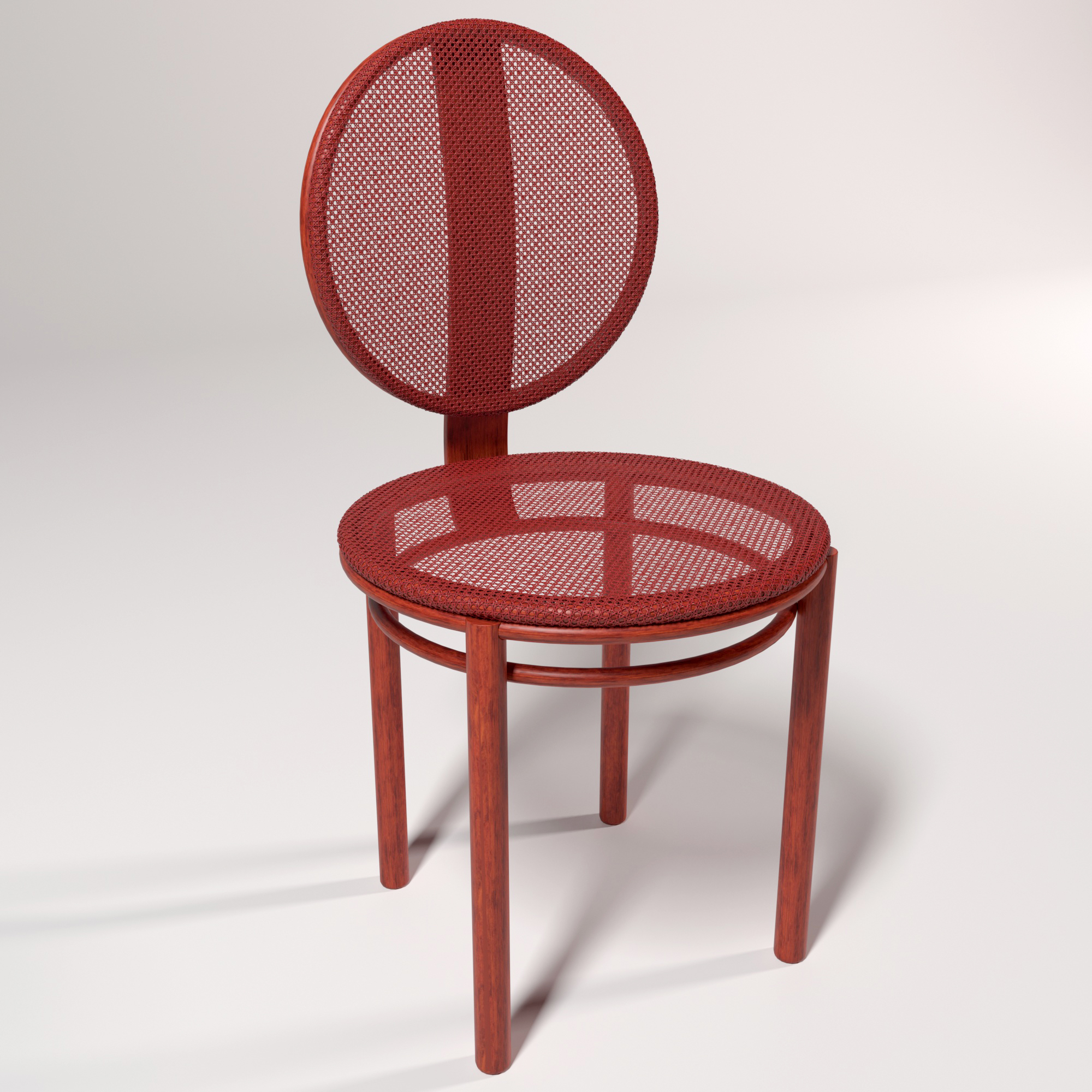 Red Wicker Chair