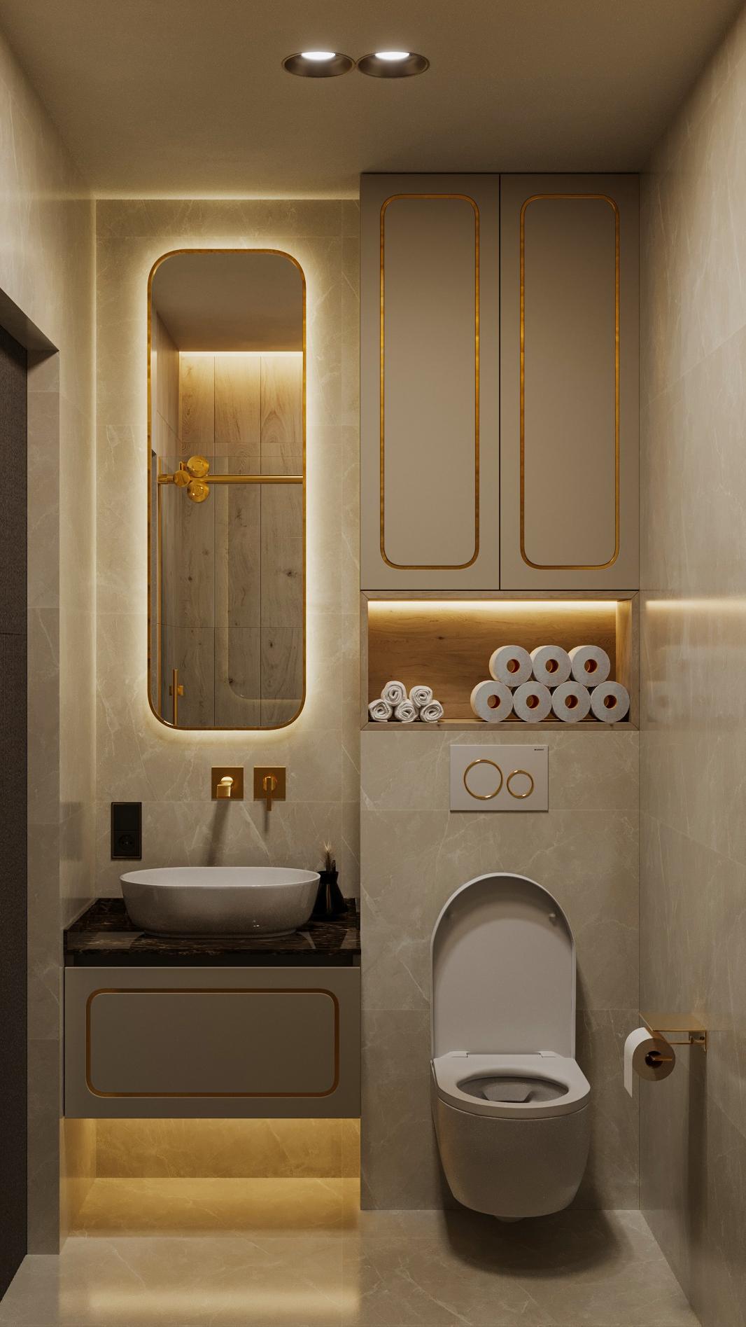 Modern Gold Bathroom