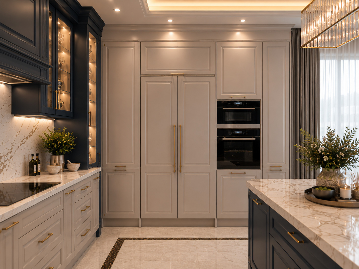 Blue Lacquer Kitchen
