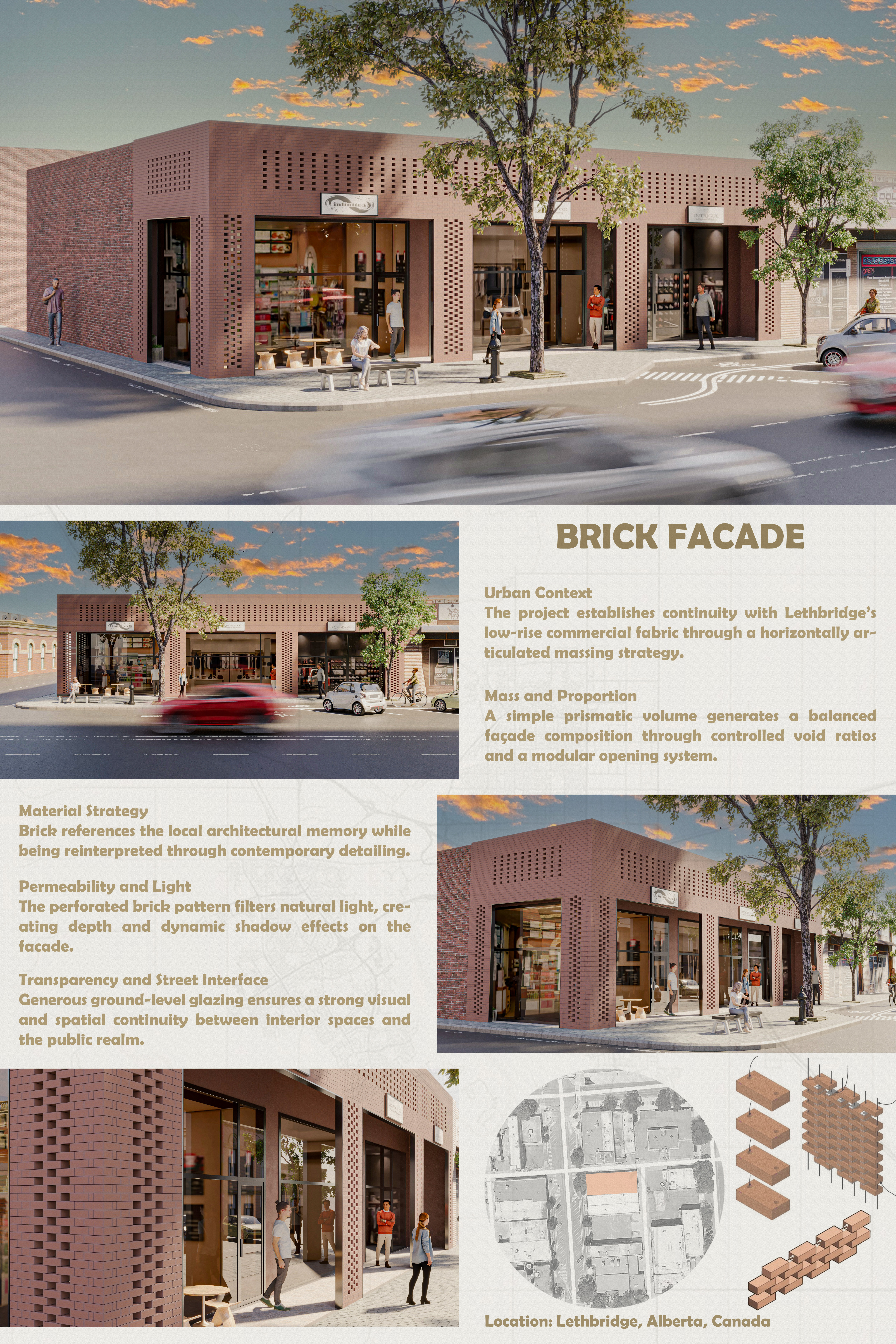 Brick Facade Building / Lethbridge - CAN