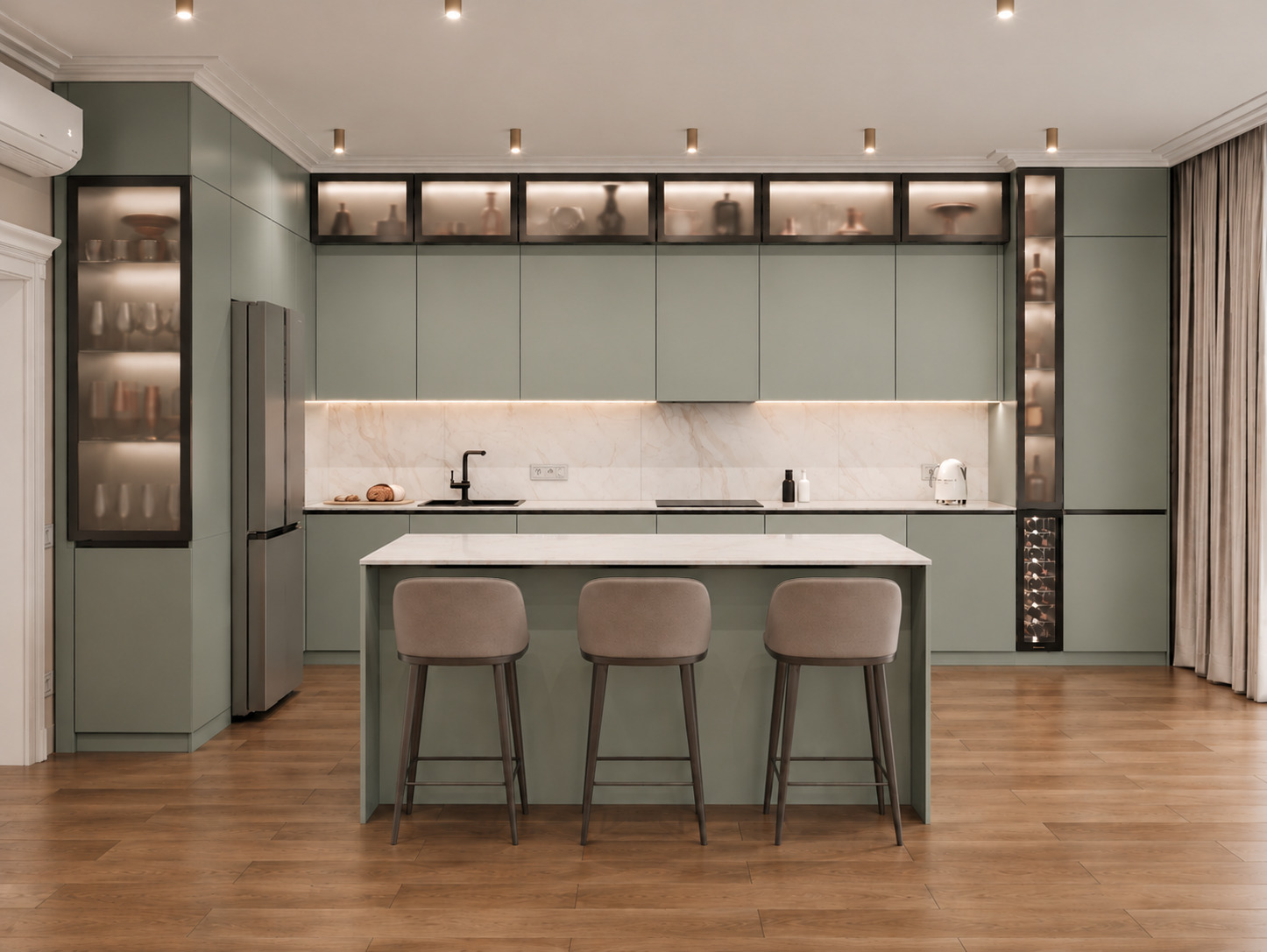 Eucalyptus Green Kitchen