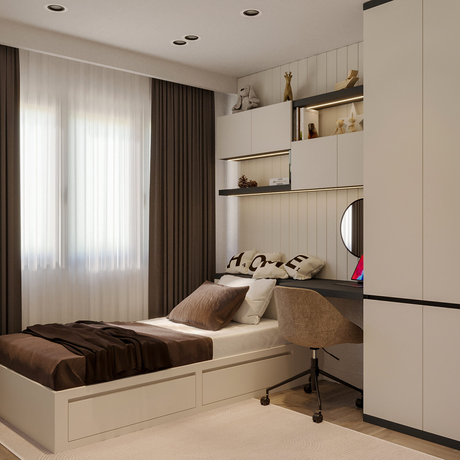 Kırık Beyaz Genç Odası