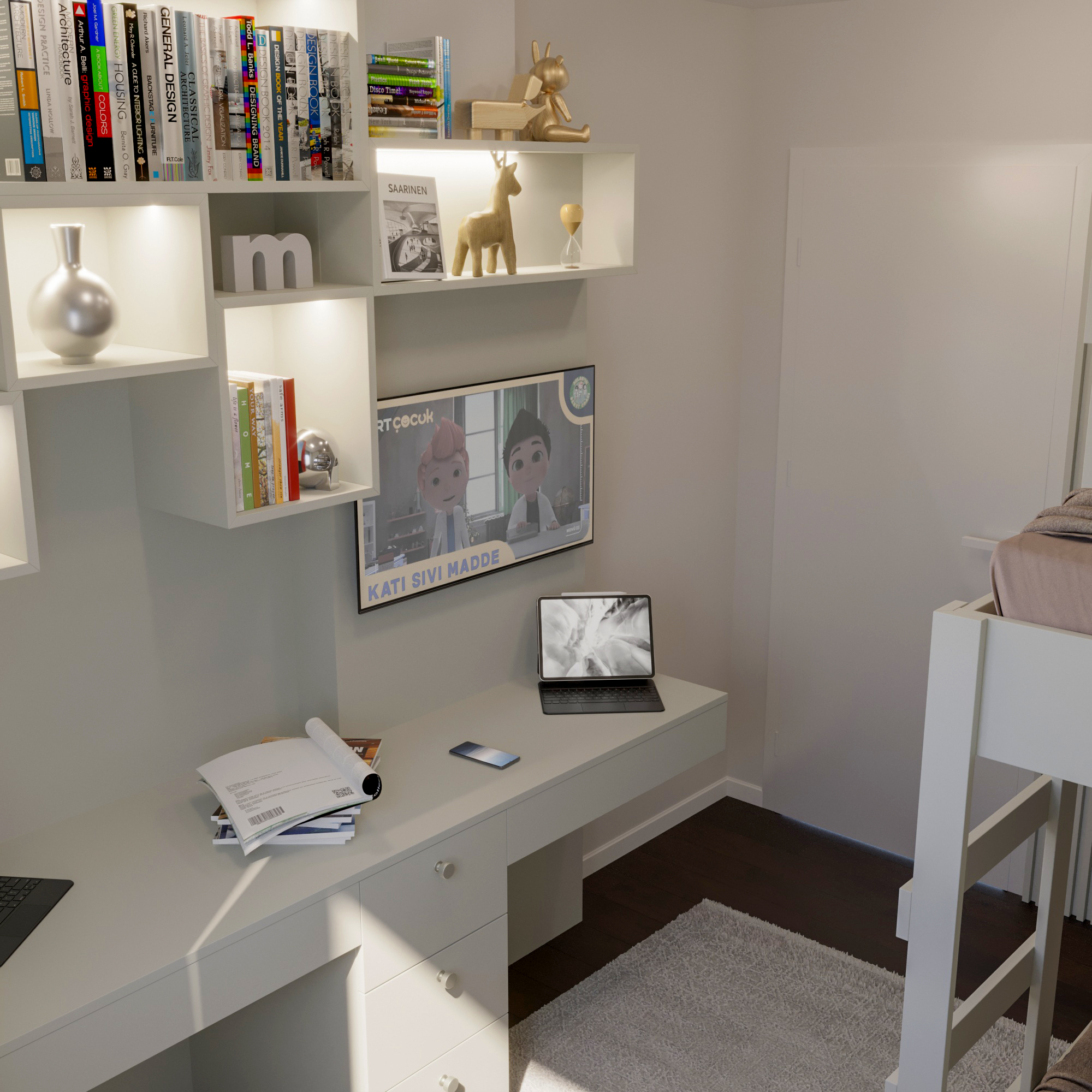 Ahşap Ranzalı Çocuk Odası