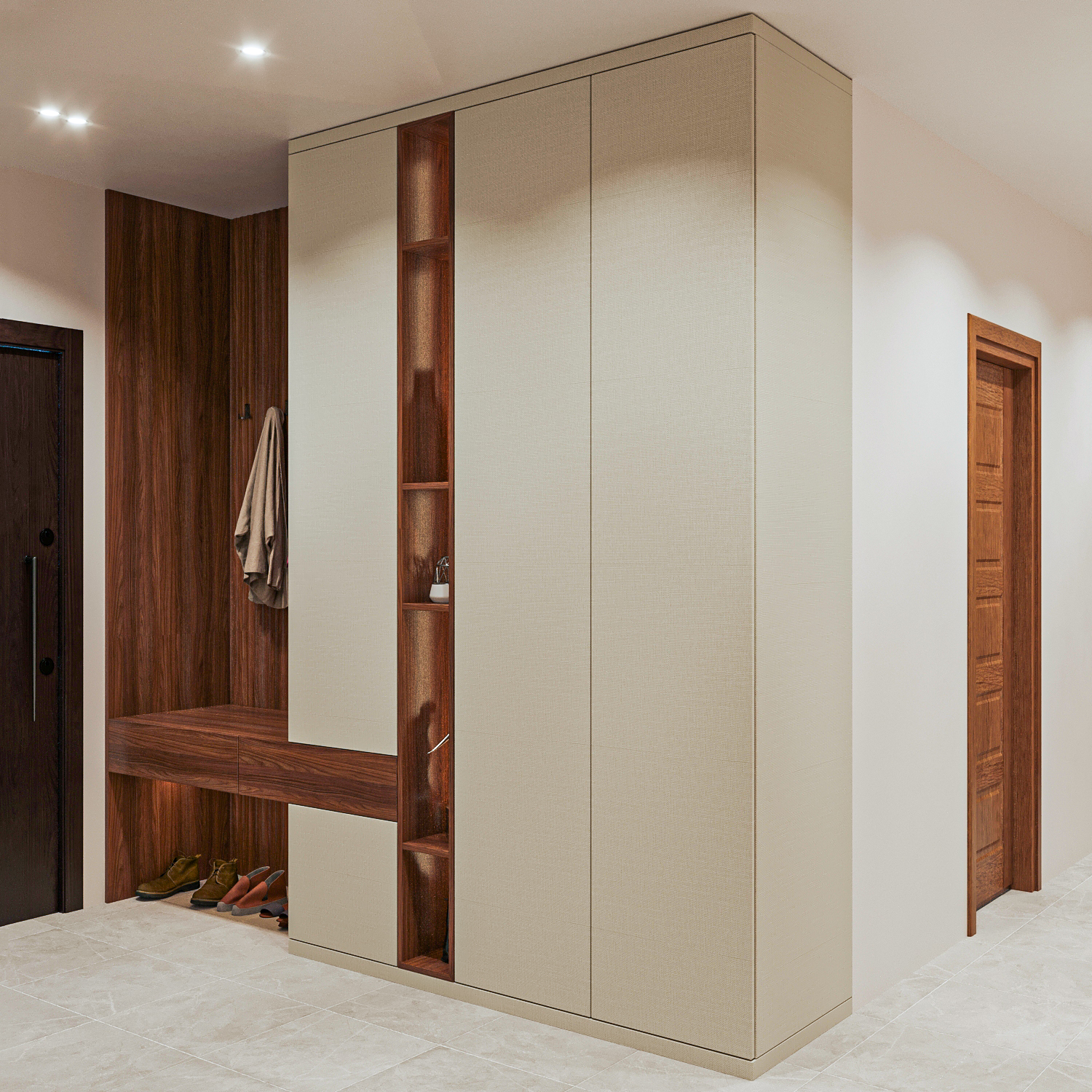 Modern Kotton Entryway Wardrobe