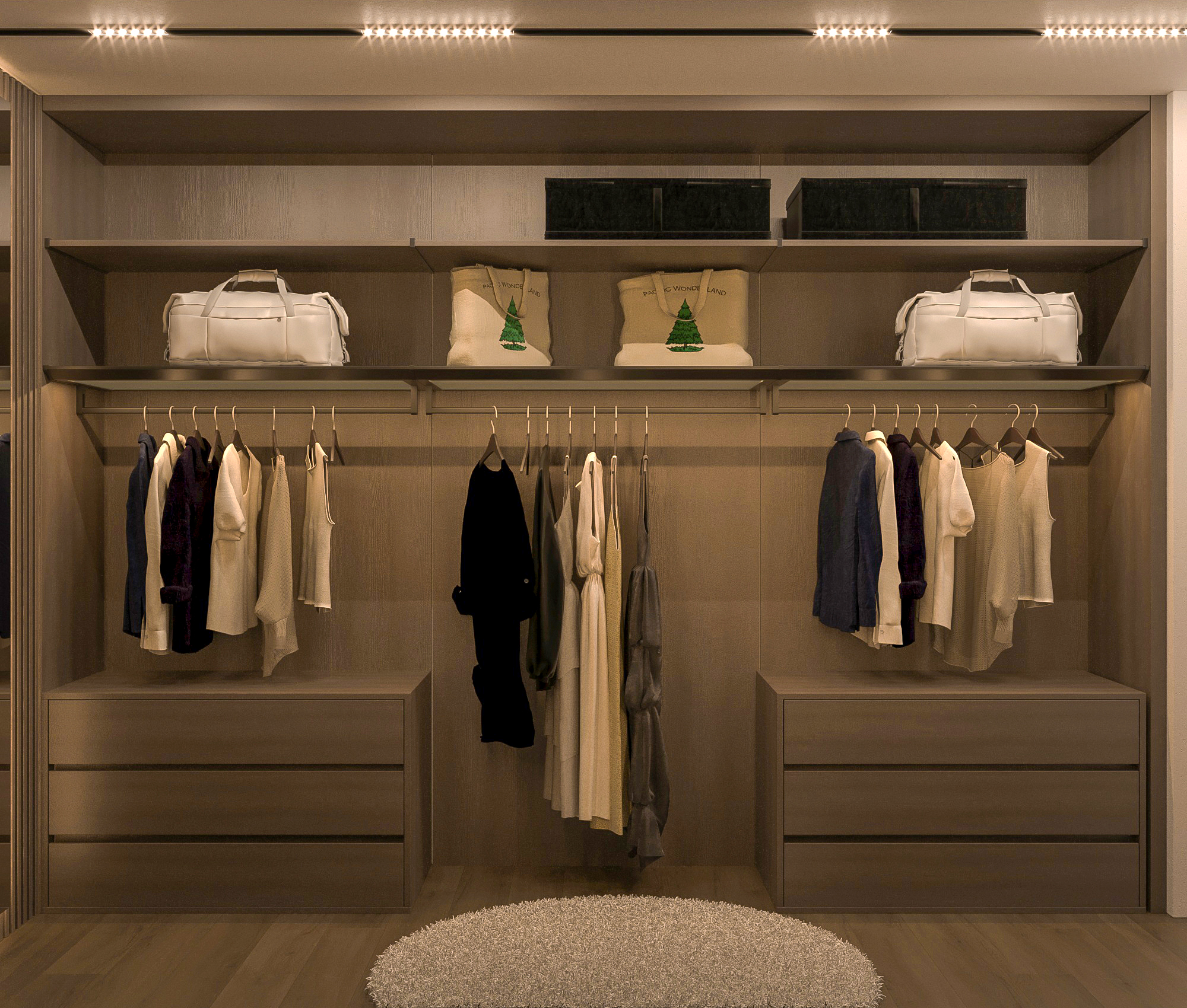 Açık Raflı Giyinme Alanı