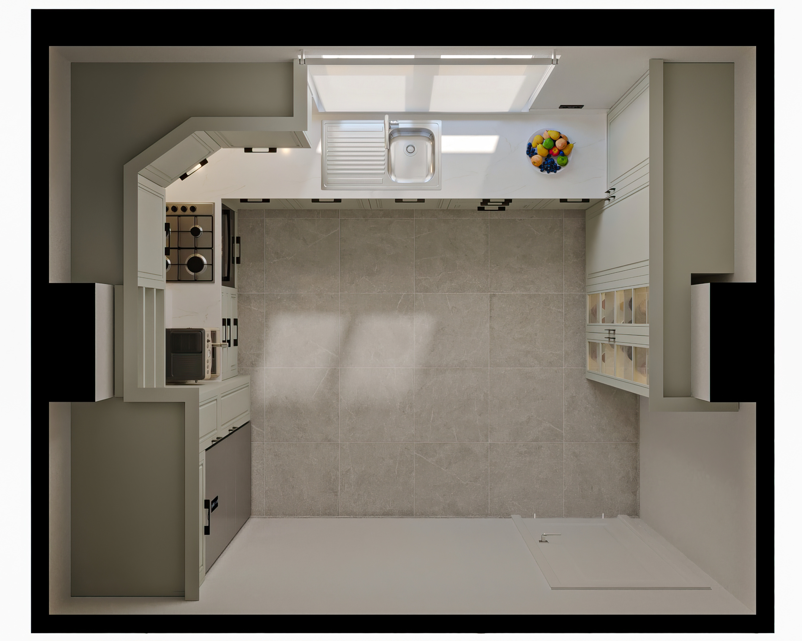 Neoclassical Lacquer Kitchen