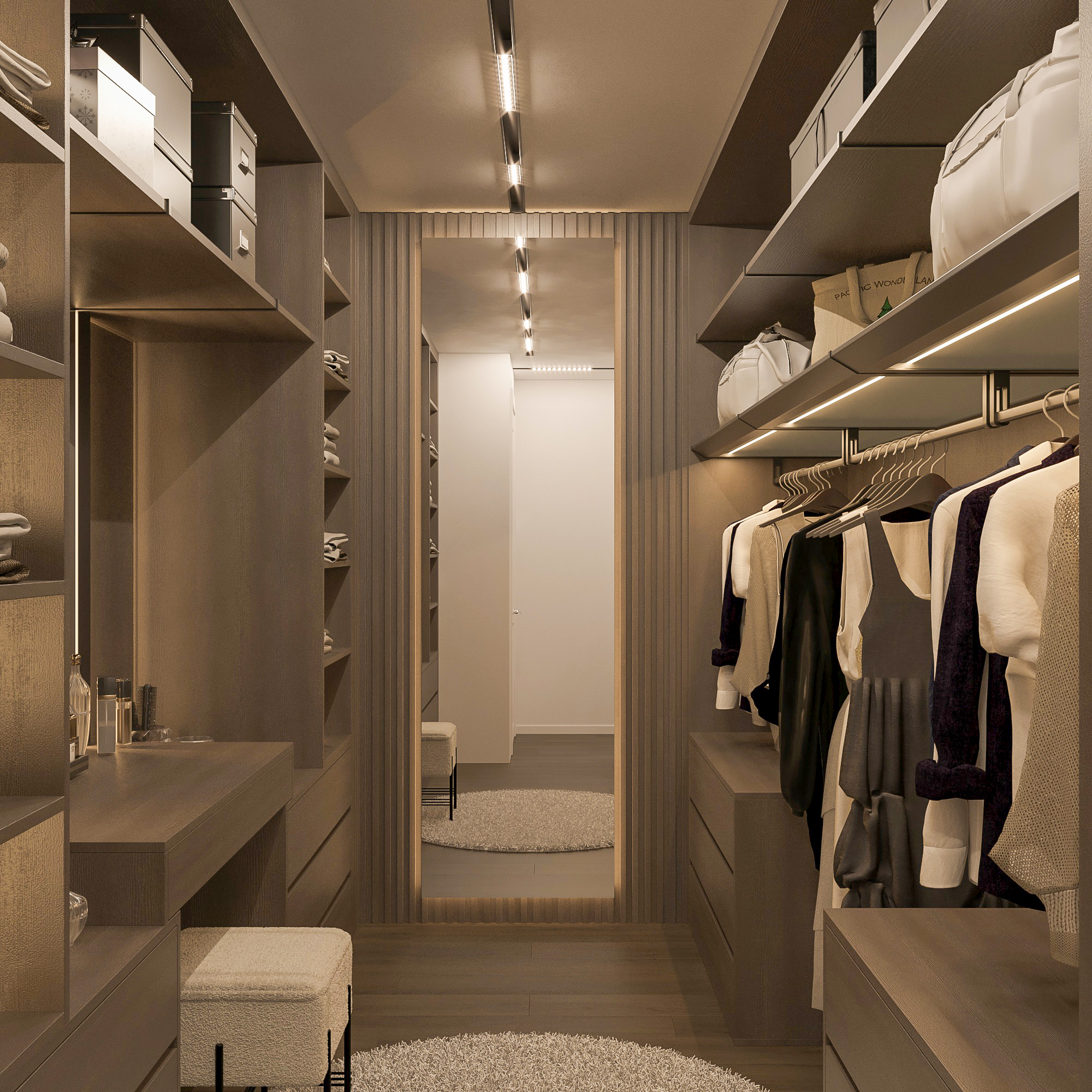 Açık Raflı Giyinme Alanı