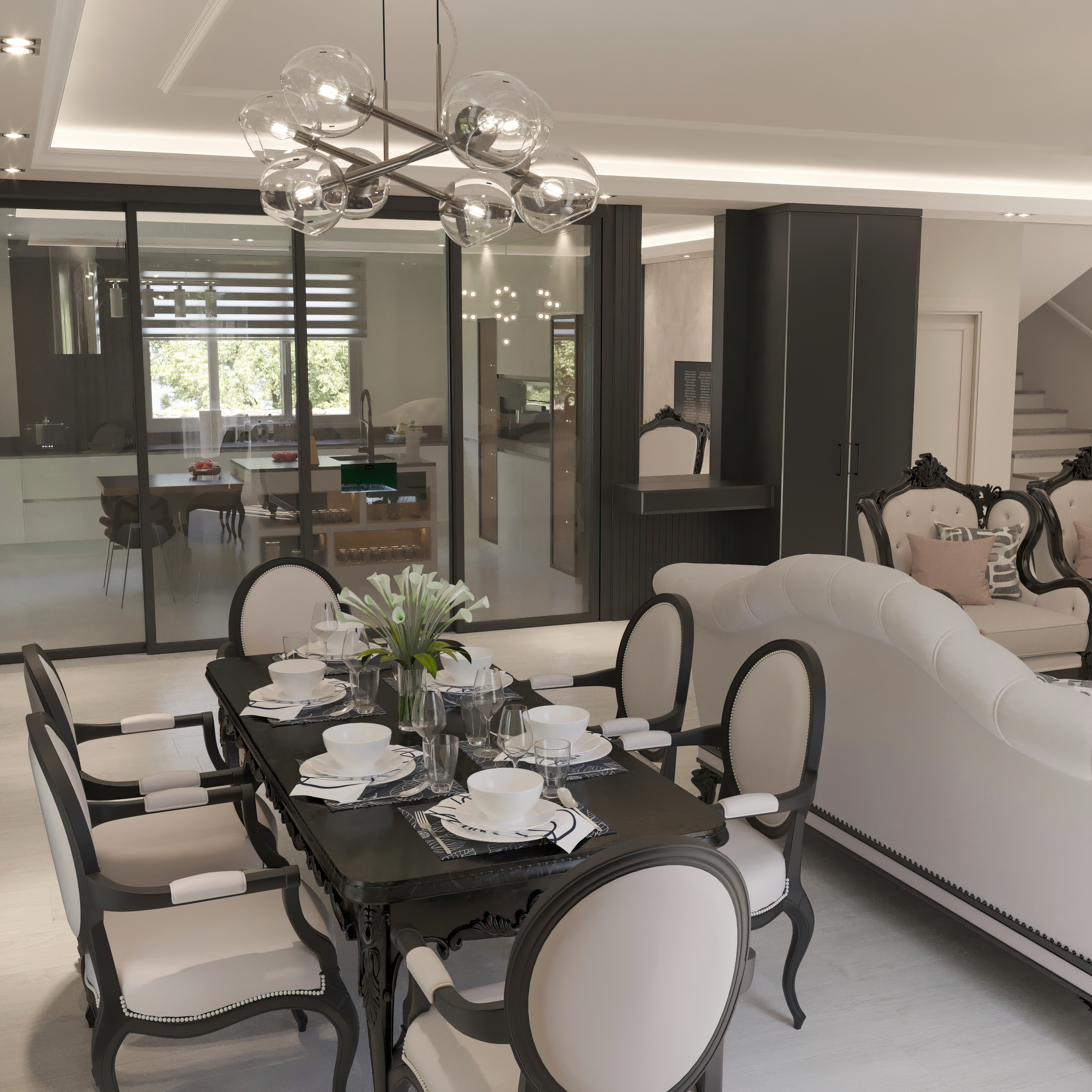 Black Lacquer Entryway Wardrobe