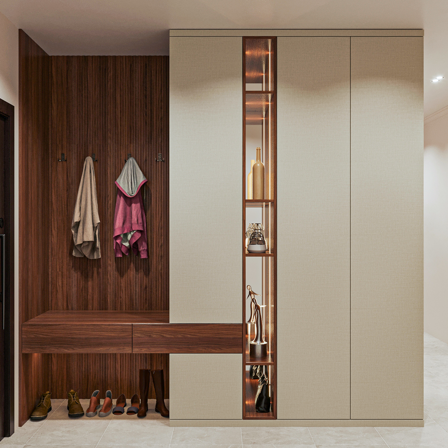 Modern Kotton Entryway Wardrobe