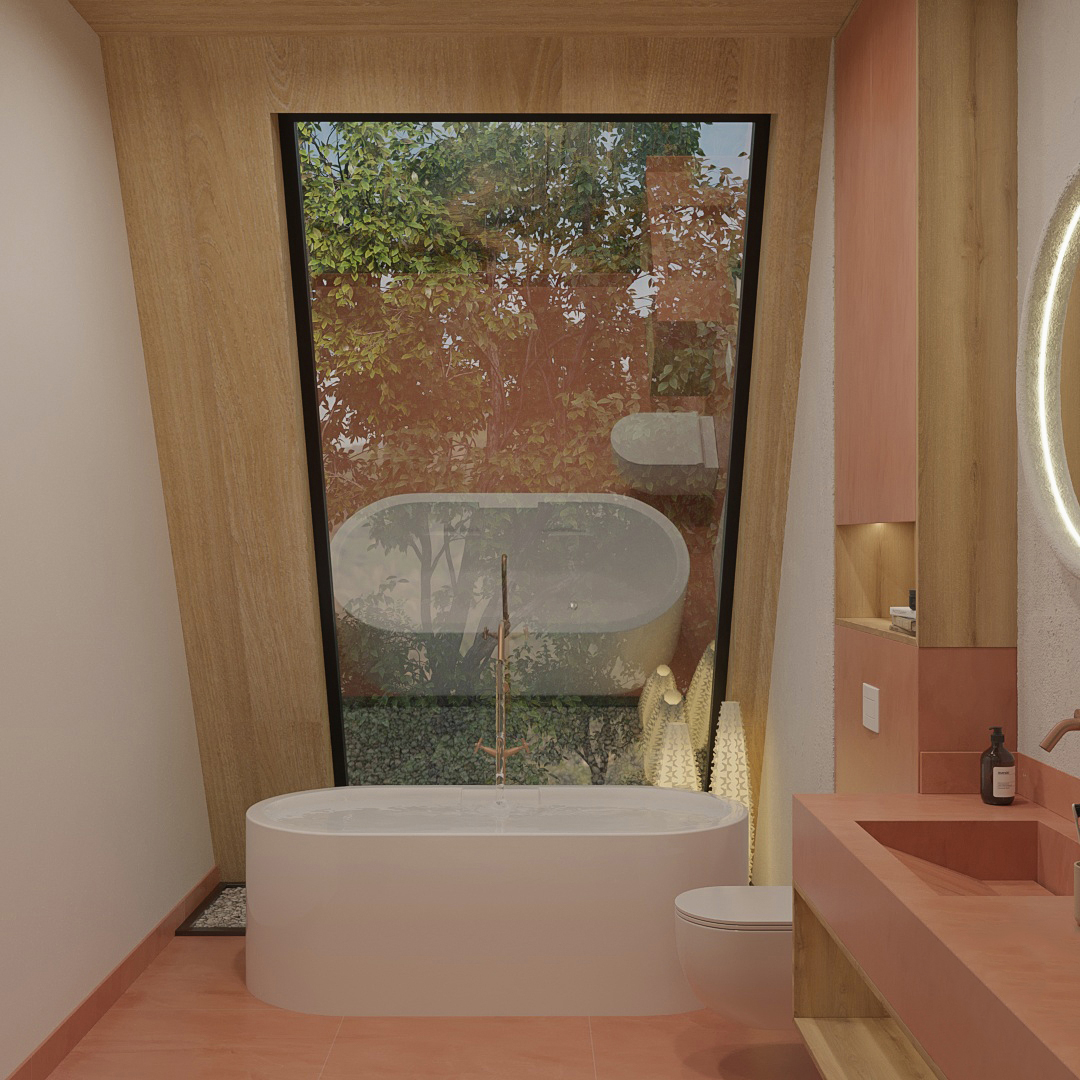 Pink Porcelain Bathroom